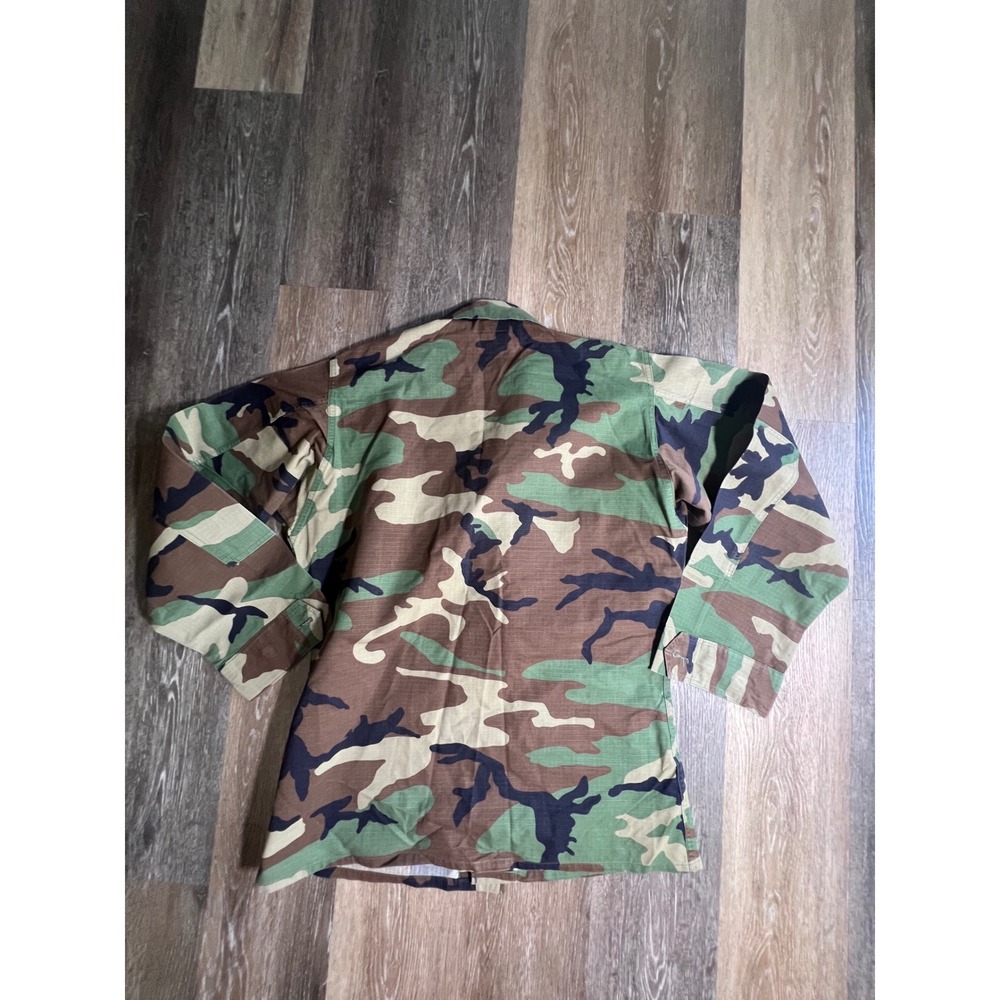 US Army BDU Field Jacket Mens Medium Long Camo Good 101st Airborne Old Ironsides - Picture 7 of 7